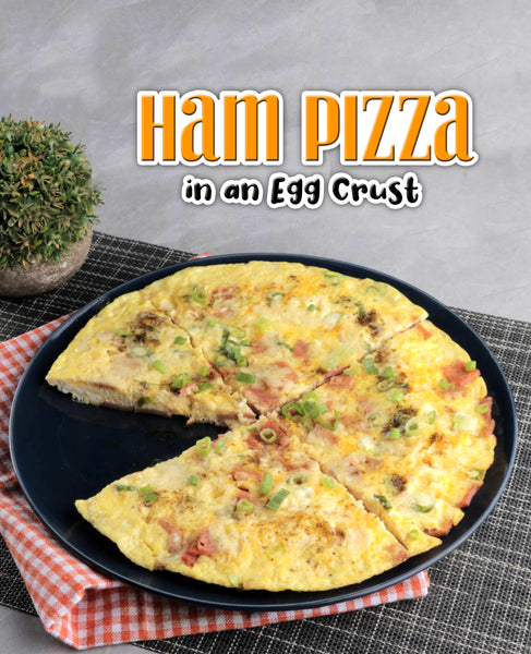 Ham Pizza in an Egg Crust